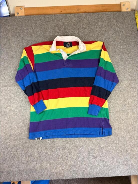 Lands' End Other - Vintage Lands End Rugby Shirt Mens Medium Heavy Cotton 90s Polo Made in USA